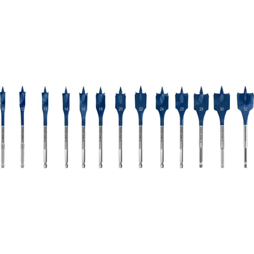 Expert Selfcut Speed Spade Drill Bit Set - 13 Piece