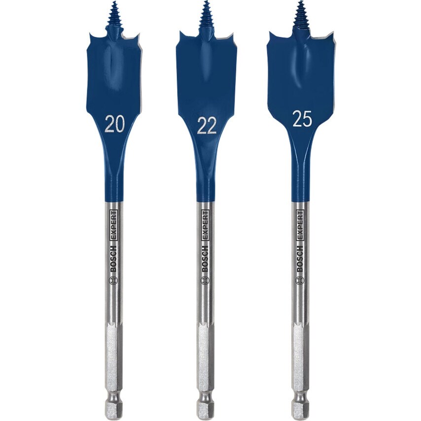 Expert Selfcut Speed Spade Drill Bit Set - 20/22/25MM