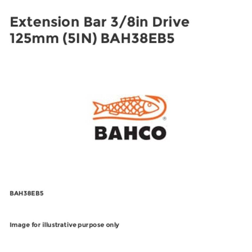 Extension Bar 3/8in Drive 125mm (5IN) BAH38EB5