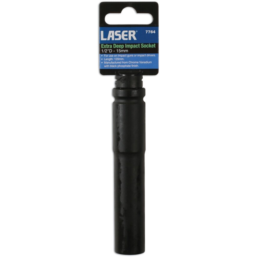 Extra Deep Impact Socket 1/2" Drive 15mm