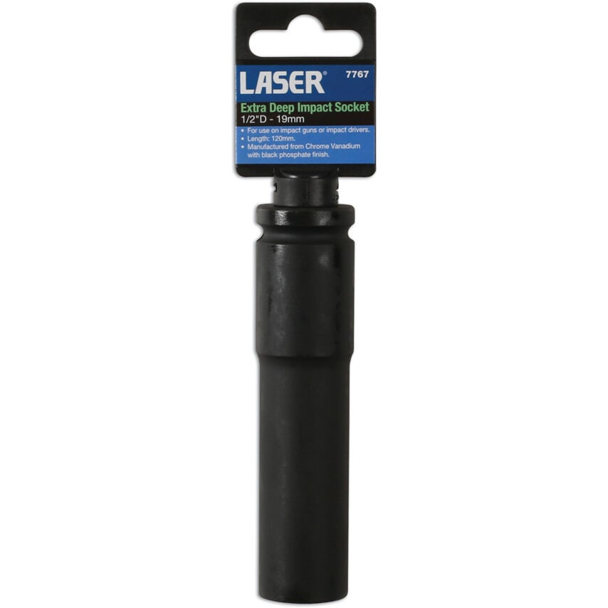 Extra Deep Impact Socket 1/2" Drive 19mm