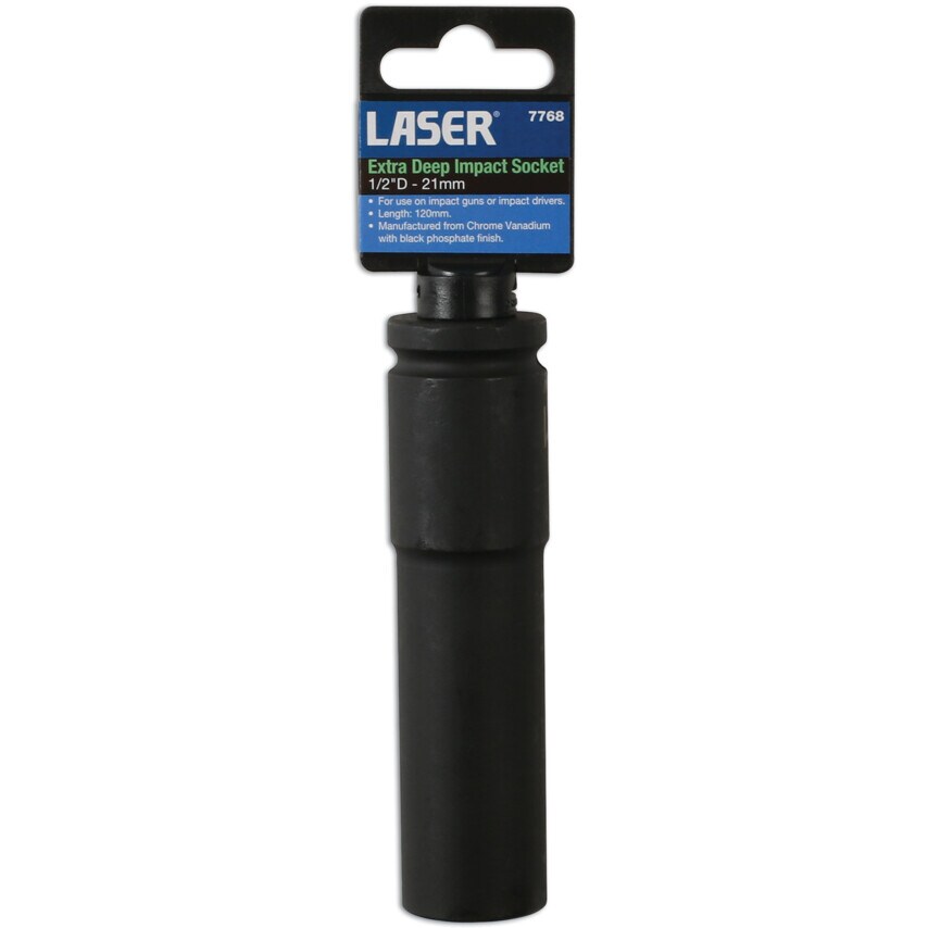 Extra Deep Impact Socket 1/2" Drive 21mm