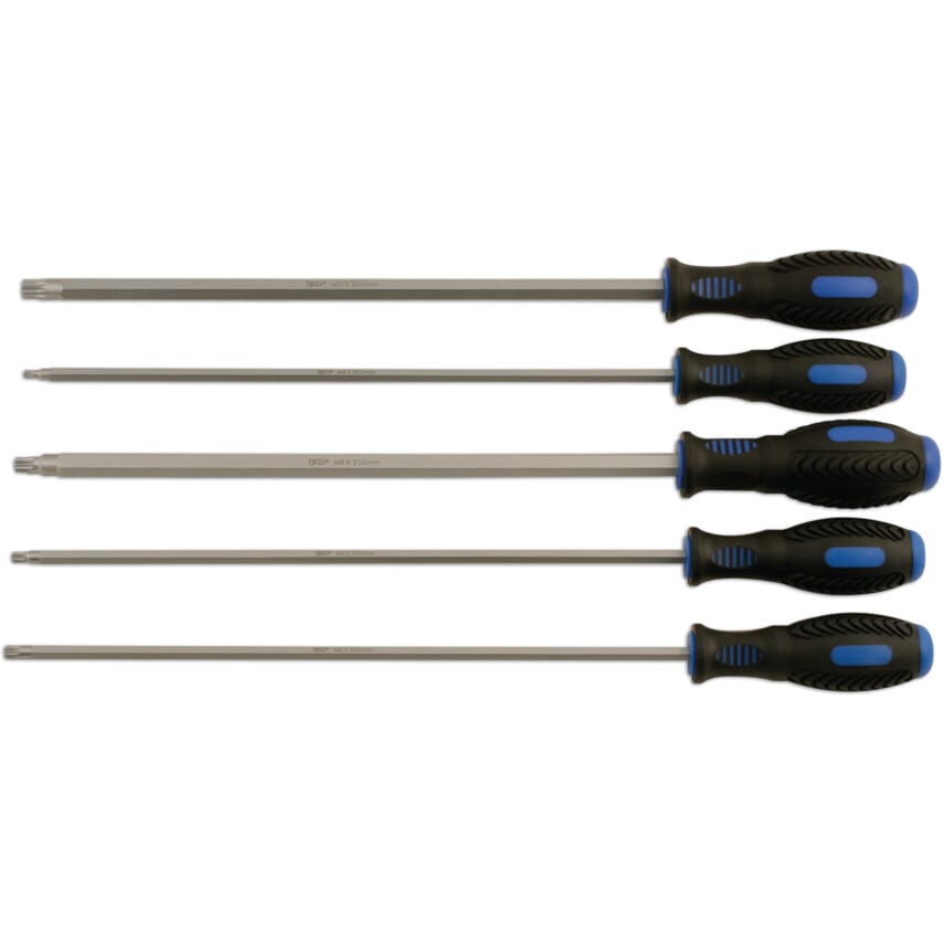 Extra Long Spline Screwdriver Set 5PC