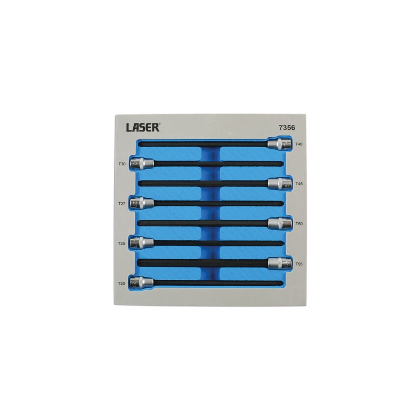 Extra Long Star Socket Bit Set 3/8"D 8 Piece