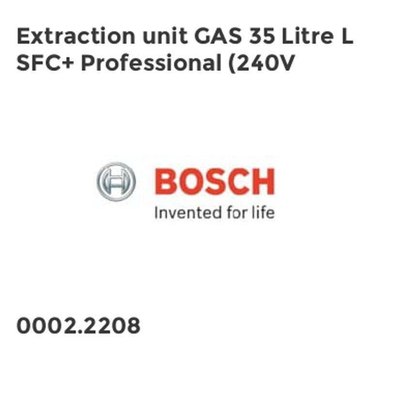 Extraction Unit Gas 35 Litre L Sfc+ Professional (240V