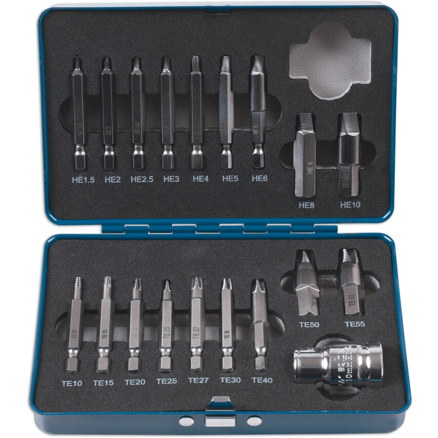 Extractor Set for TORX Hex Fittings 19PC