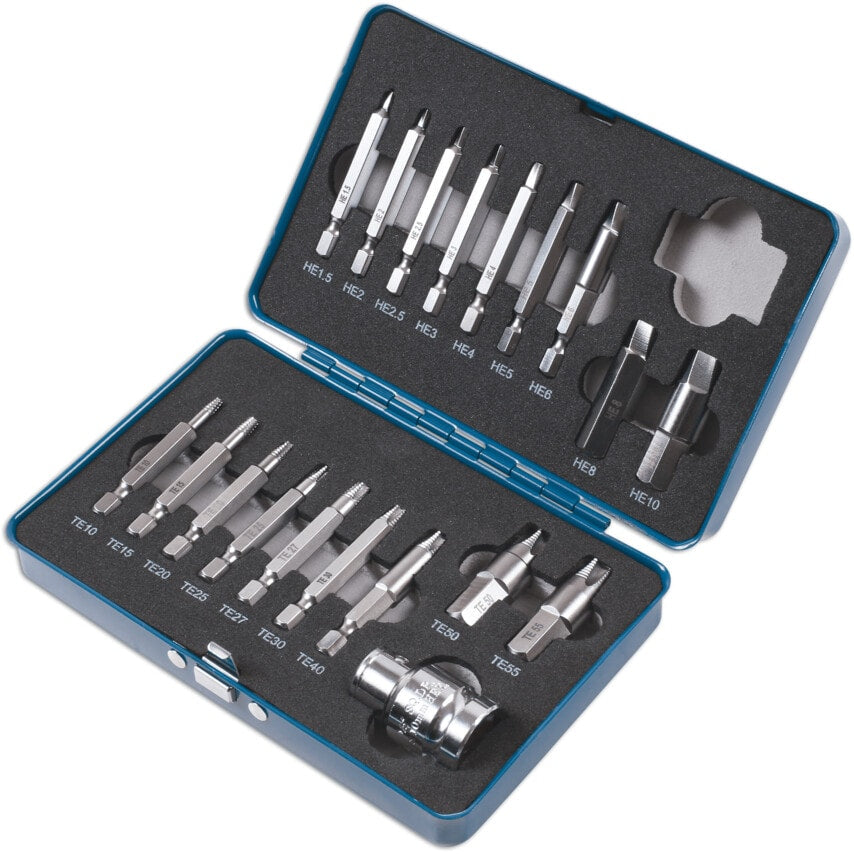 Extractor Set for TORX Hex Fittings 19PC