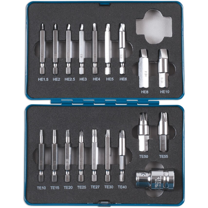 Extractor Set for TORX Hex Fittings 19PC