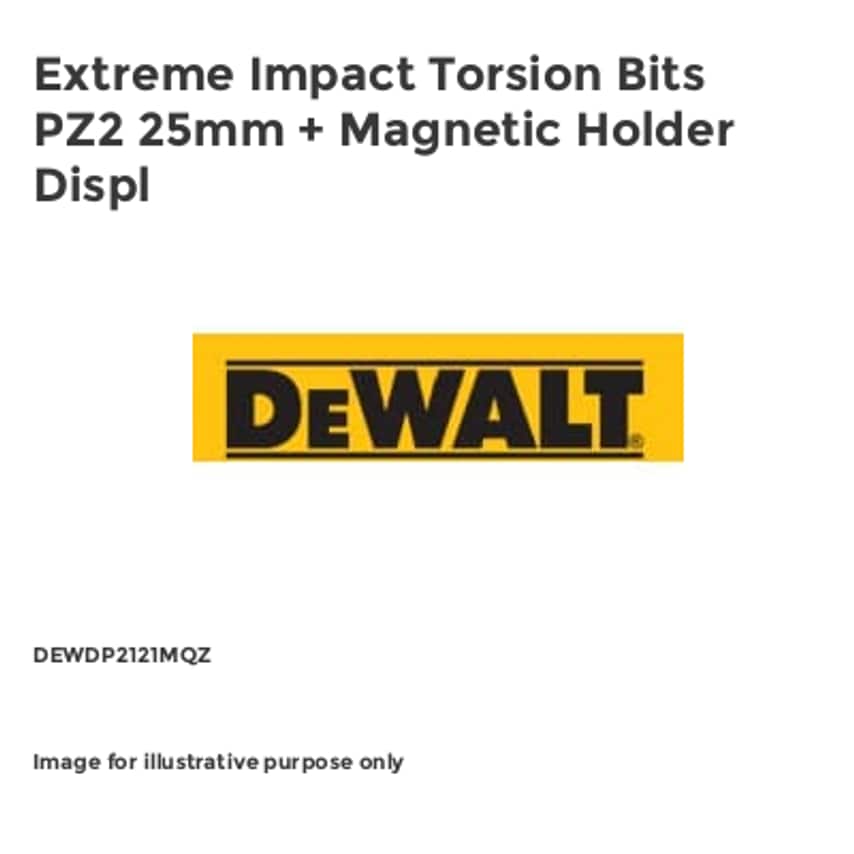 Extreme Impact Torsion Bits PZ2 25mm + Magnetic Holder Displ