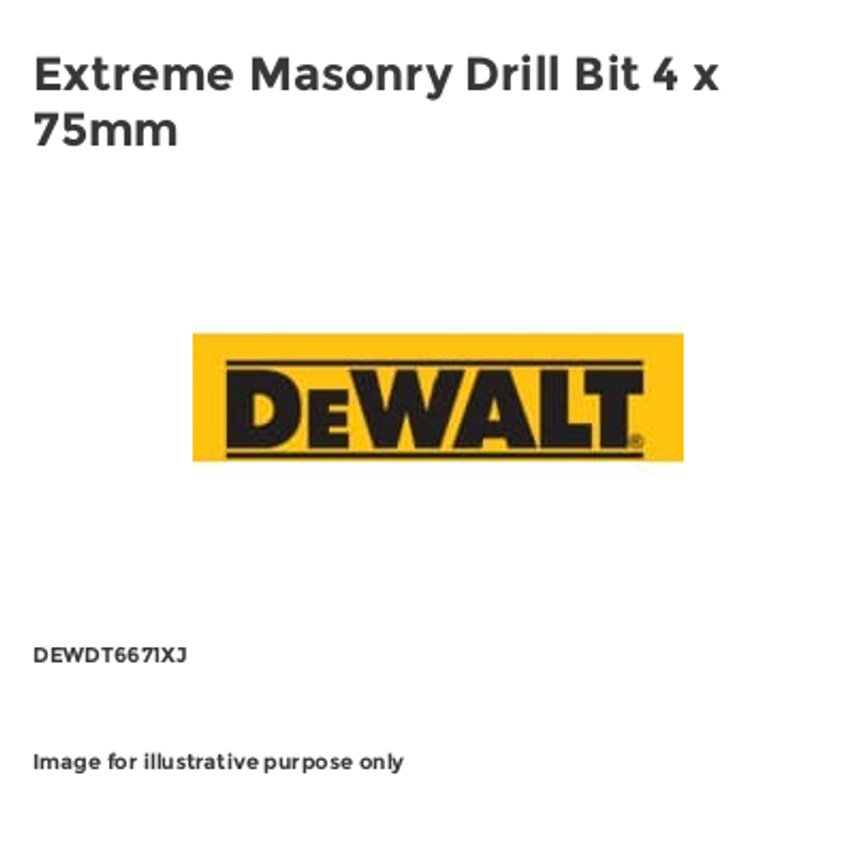 Extreme Masonry Drill Bit 4 x 75mm