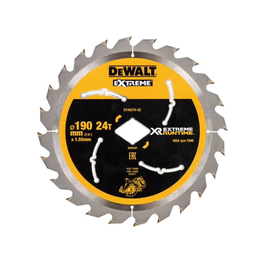 Extreme Runtime FlexVolt Circular Saw Blade 190mm x Diamond x 24T
