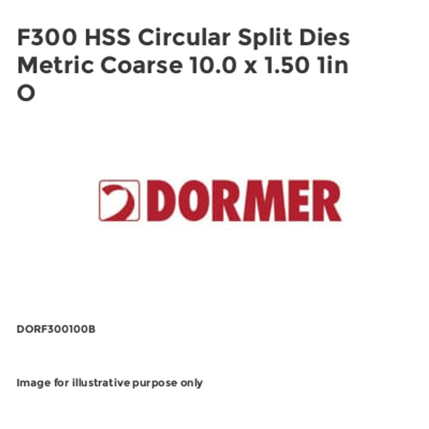F300 HSS Circular Split Dies Metric Coarse 10.0 x 1.50 1in O