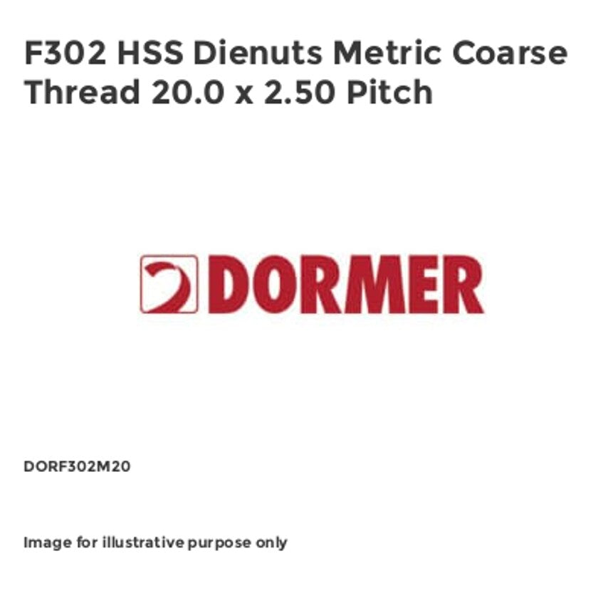 F302 HSS Dienuts Metric Coarse Thread 20.0 x 2.50 Pitch