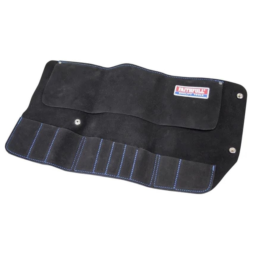 FAILTR10B 10 Pocket Leather Tool Roll