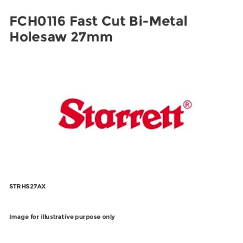 FCH0116 Fast Cut Bi-Metal Holesaw 27mm