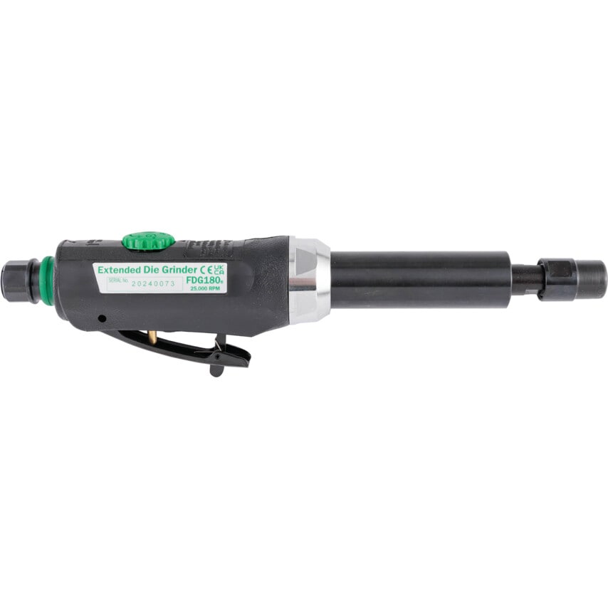 FDG180E Extended Spindle Inline Die Grinder with Composite Body and Speed Control 25, 000RPM