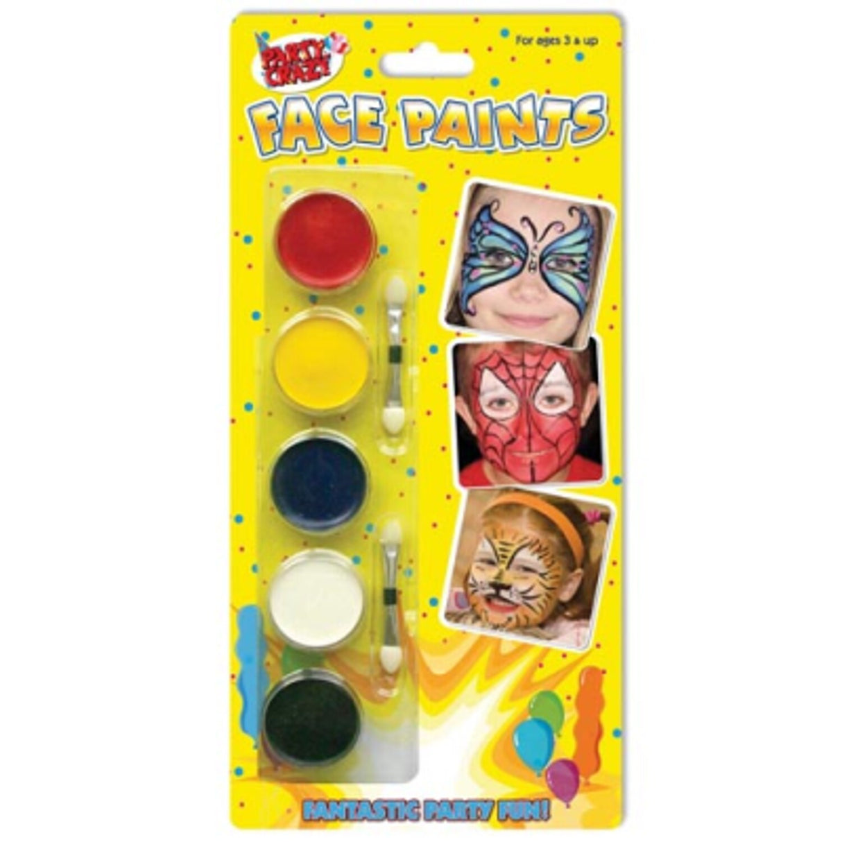 Face Paints 5 Paints & 2 Applicators (Pack of 1)