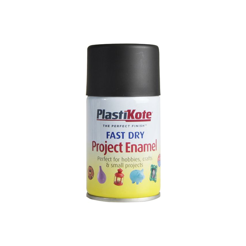 Fast Dry Enamel Aerosol Matt Black 100ml PKT101SF