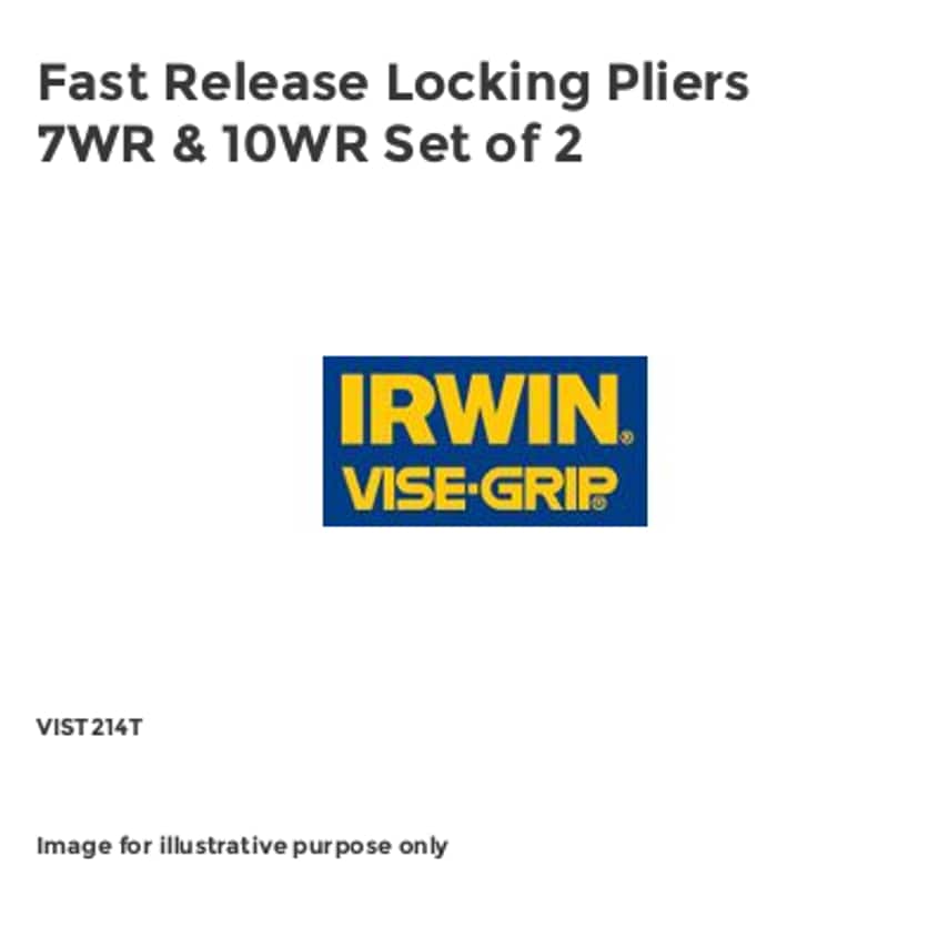 Fast Release Locking Pliers 7WR & 10WR Set of 2 VIST214T