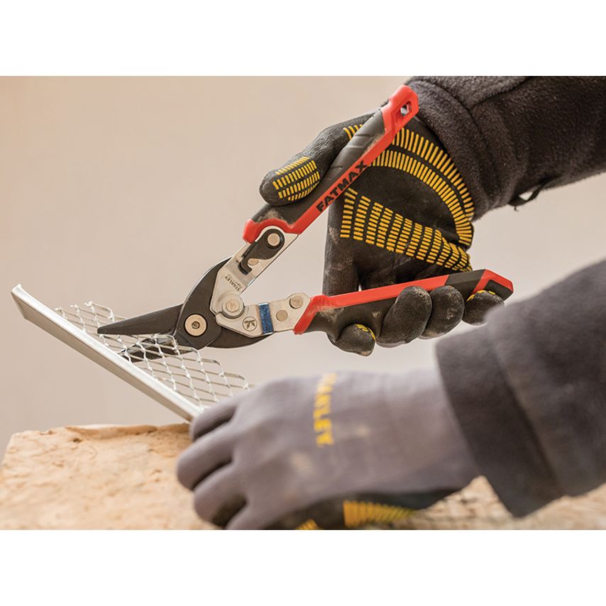 FatMax Red Ergo Aviation Snips Left Cut 250mm (10in) STA073755