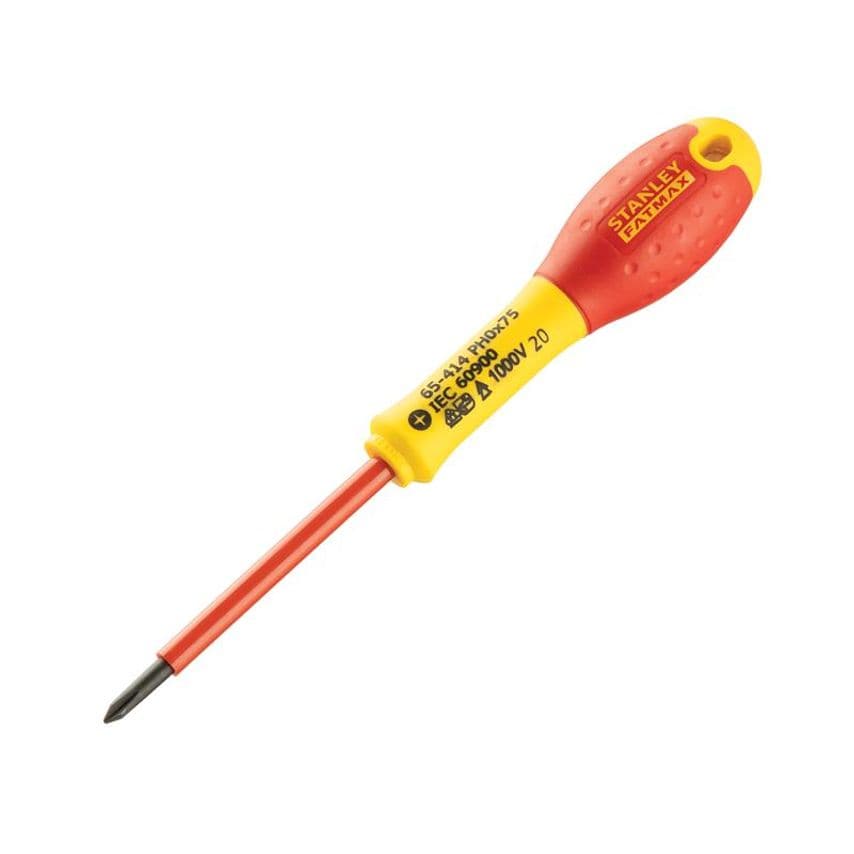 FatMax VDE Insulated Screwdriver Phillips Tip PH0 x 75mm STA065414