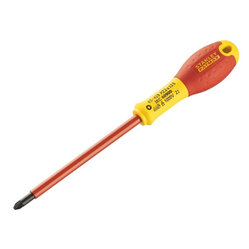 FatMax VDE Insulated Screwdriver Pozidriv Tip PZ2 x 125mm STA065419