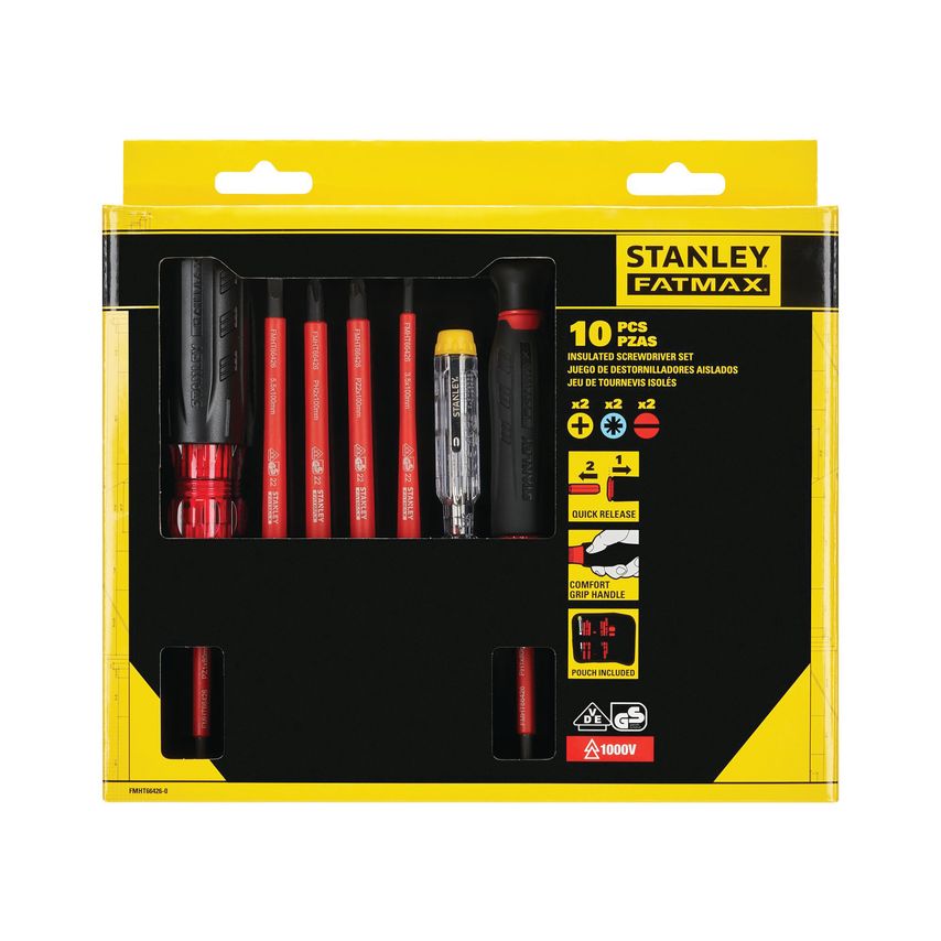 FatMax VDE Multi-Bit 10pc Screwdriver Set In Pouch - FMHT66426-0