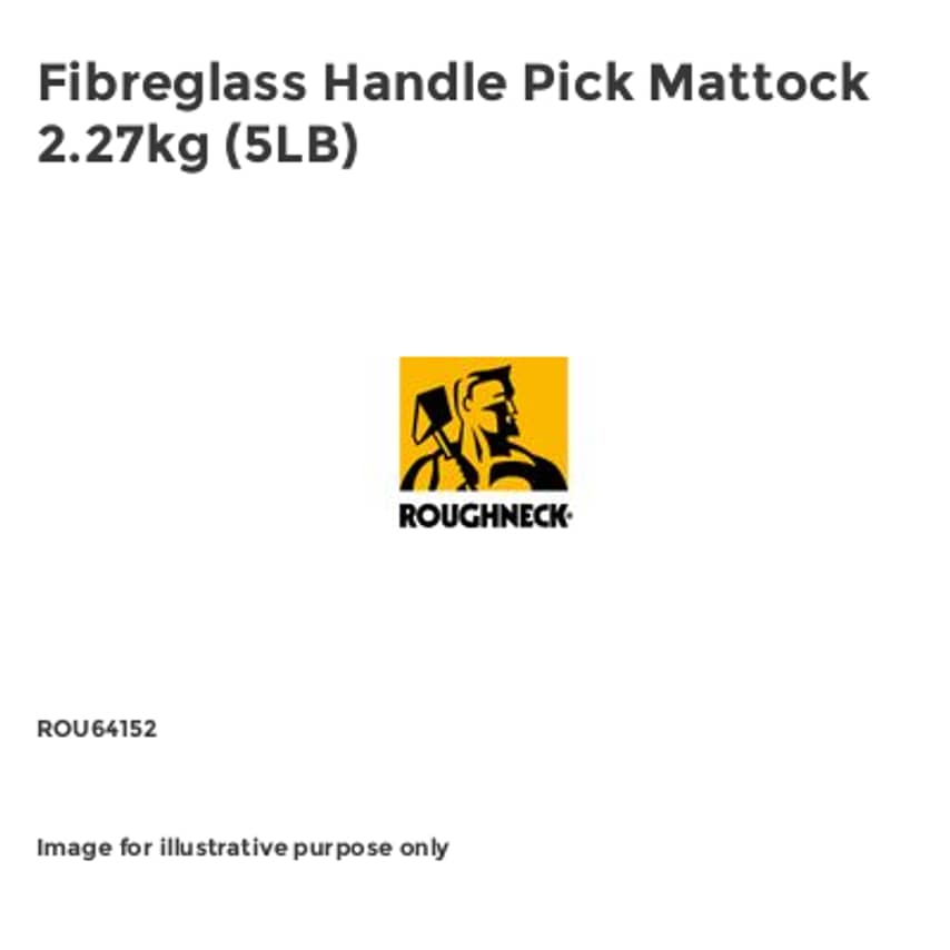 Fibreglass Handle Pick Mattock 2.27kg (5LB) ROU64152