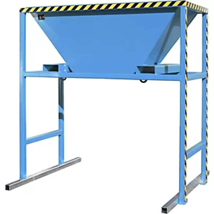 Filling Hopper, LxWxH 1700 X 1980 X 2050mm, For Securing To The Ground, Light Blue