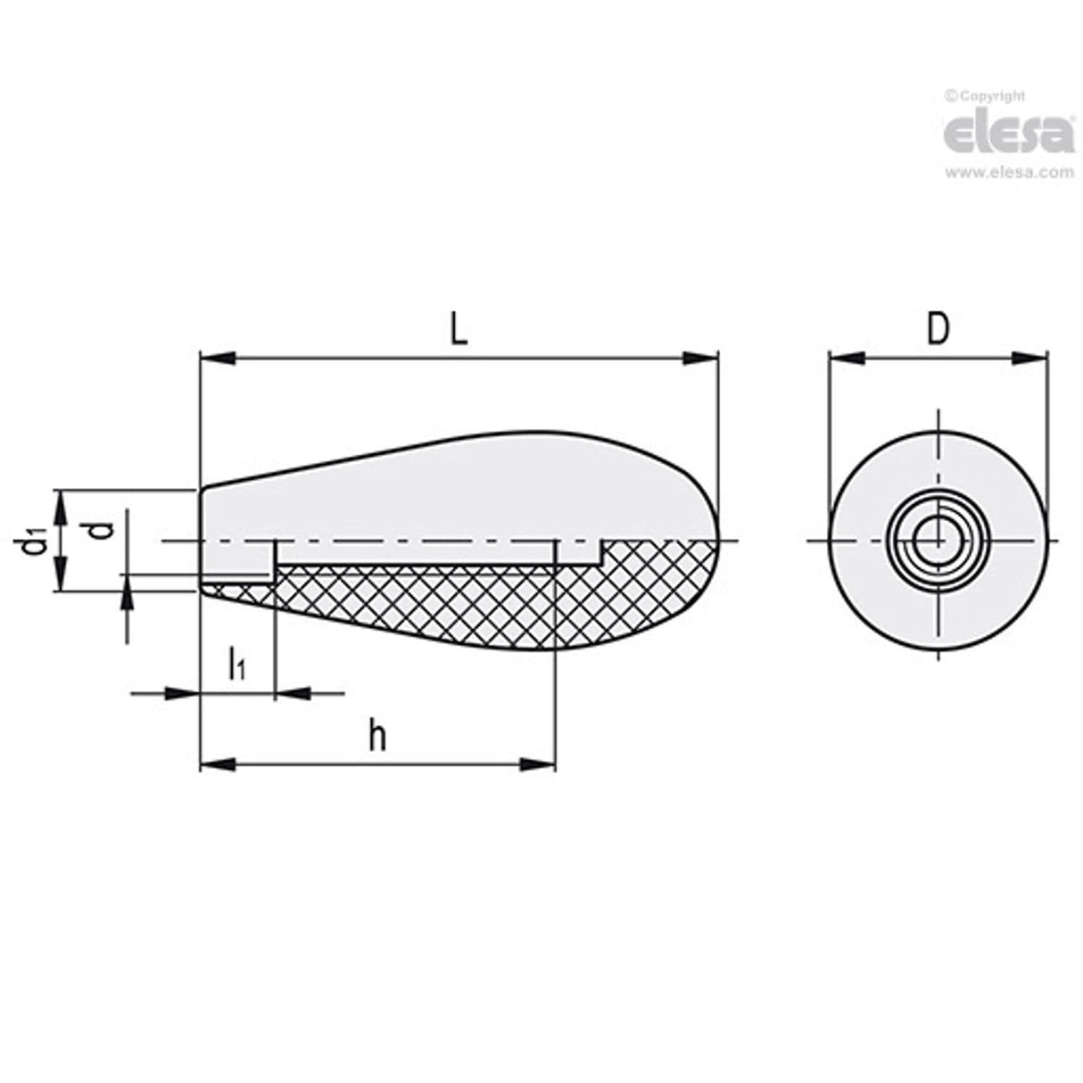 Fixed handle-I.137/80-M12