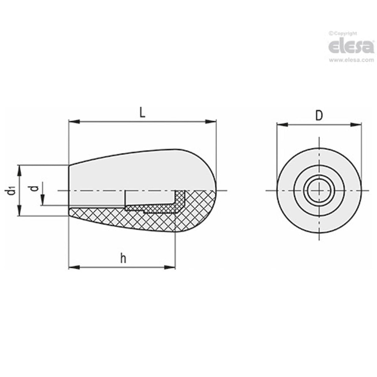Fixed handle-I.222/55 N-12