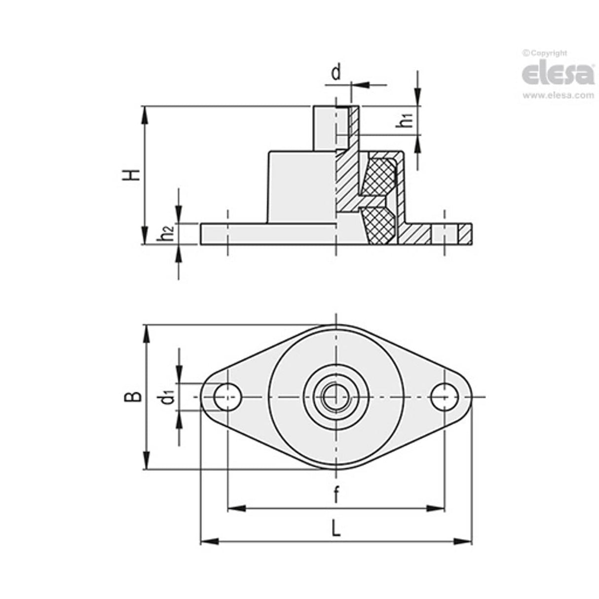 Flange mount-AVG-50 - 480183-E