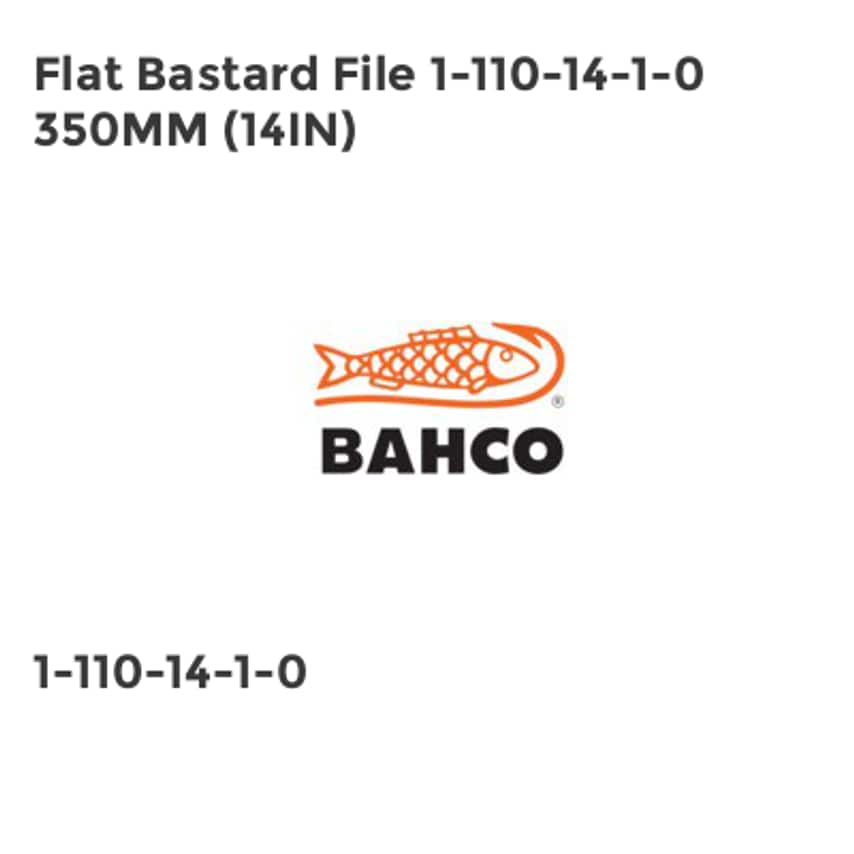 Flat Bastard File 1-110-14-1-0 350MM (14IN)