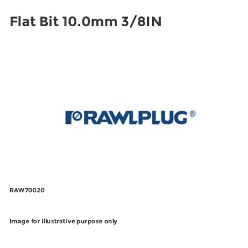 Flat Bit 10.0mm 3/8IN - RAW70020