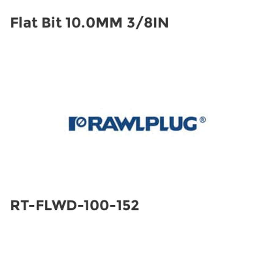 Flat Bit 10.0mm 3/8in RAW70020