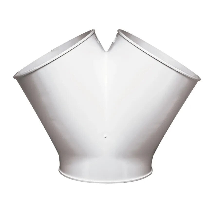 Flat Channel Duct Y Piece 100mm Diameter