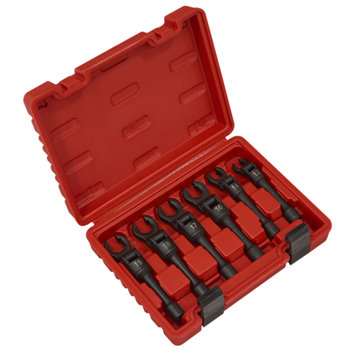 Flexi-Head Flare Nut Diesel Injection Wrench Set - 6 Piece 3/8in Square Drive
