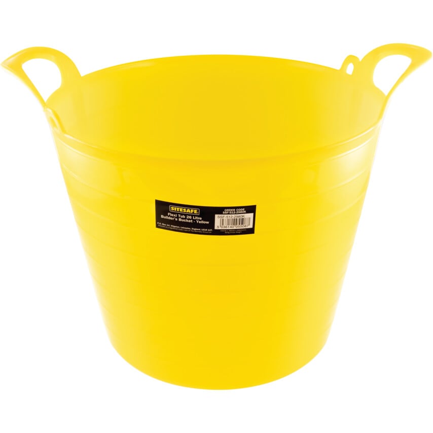 Flexi Tub 26L Builders Bucket Yellow