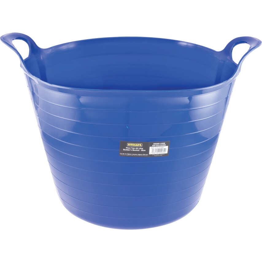 Flexi Tub 42L Builders Bucket Blue
