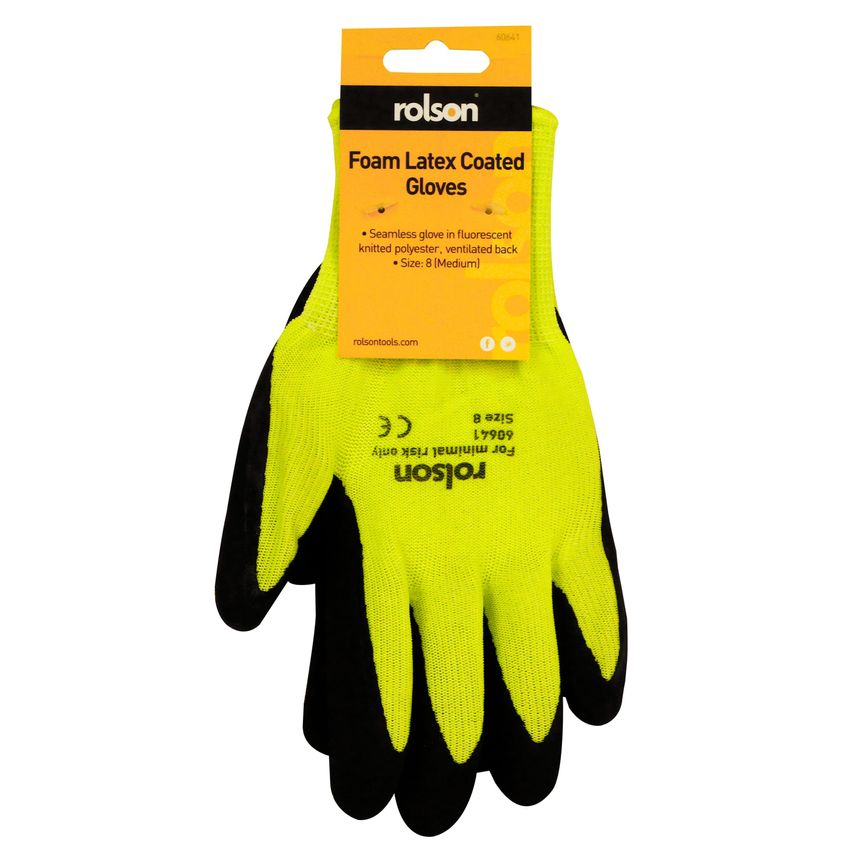 Foam Latex Coated Gloves Medium