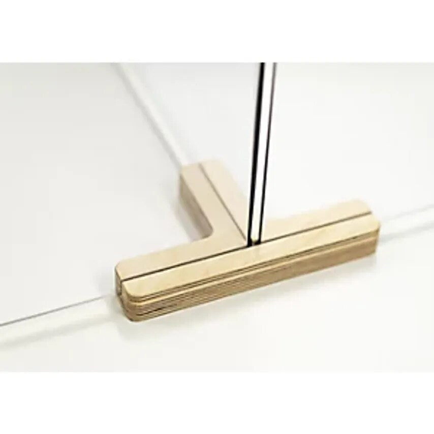 Foot Connector for Partitions, T-shaped, 3-way, LxWxH 200 X 120 X 30mm