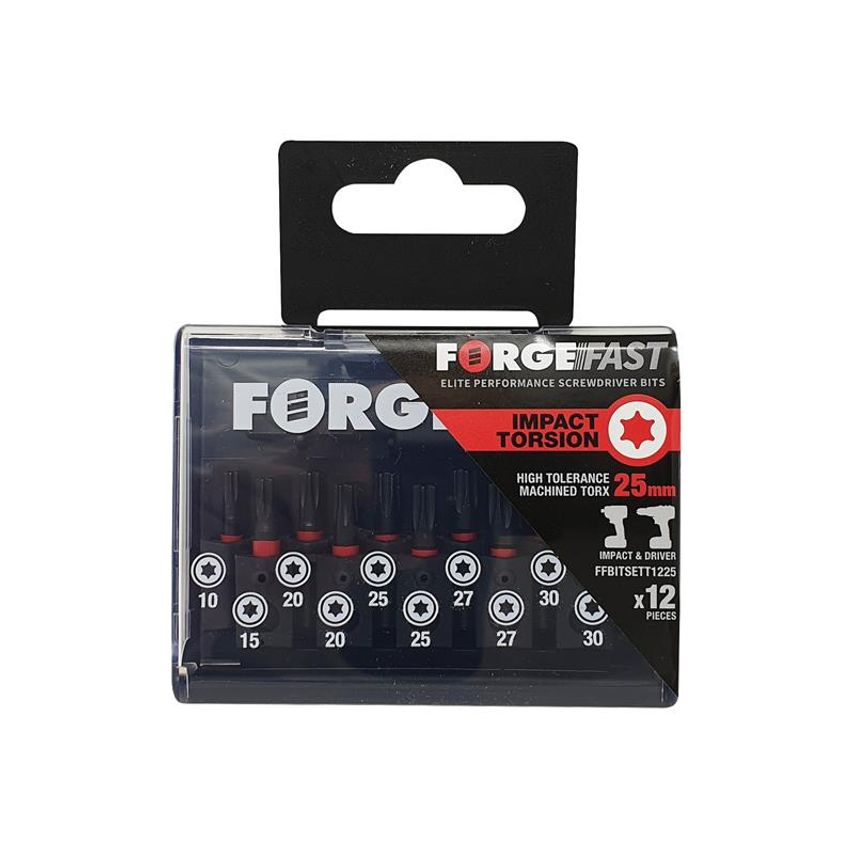 ForgeFast TORX Compatible Impact Bit Set, 12 Piece FORFFBST12