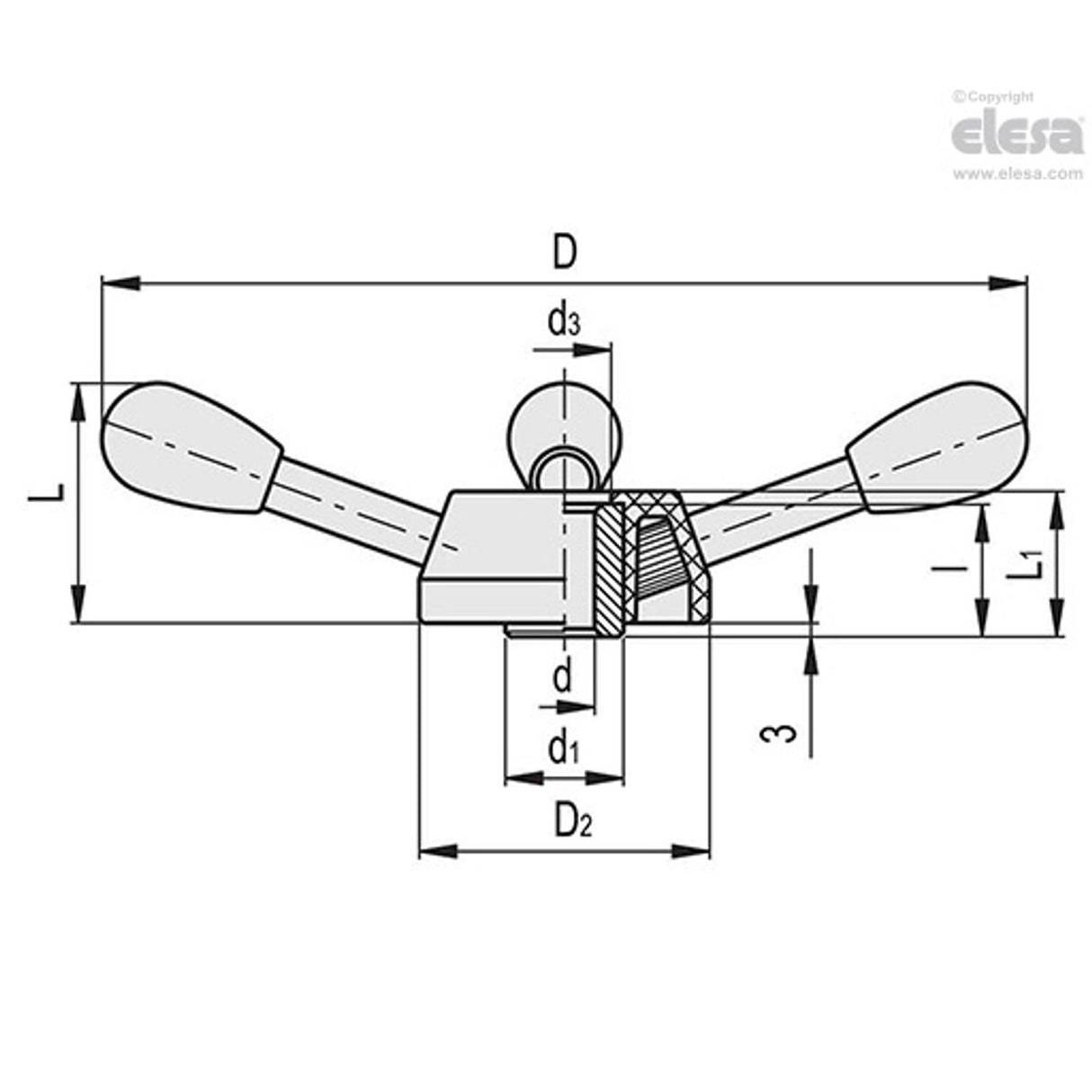 Four-arm handwheel-VBR.4/320