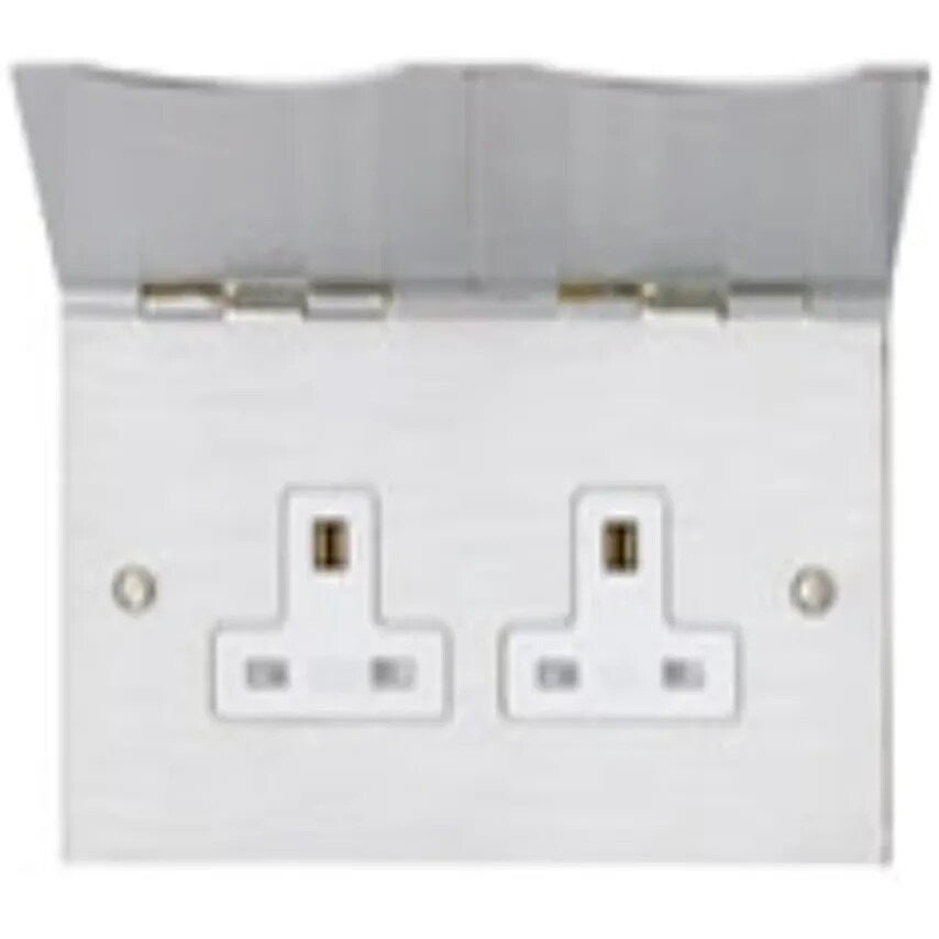 Frame Euro 2 Gang Standard Floor Mounted White