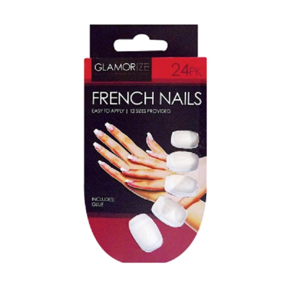 French Nails Set 24 X Nails (Pack of 1)