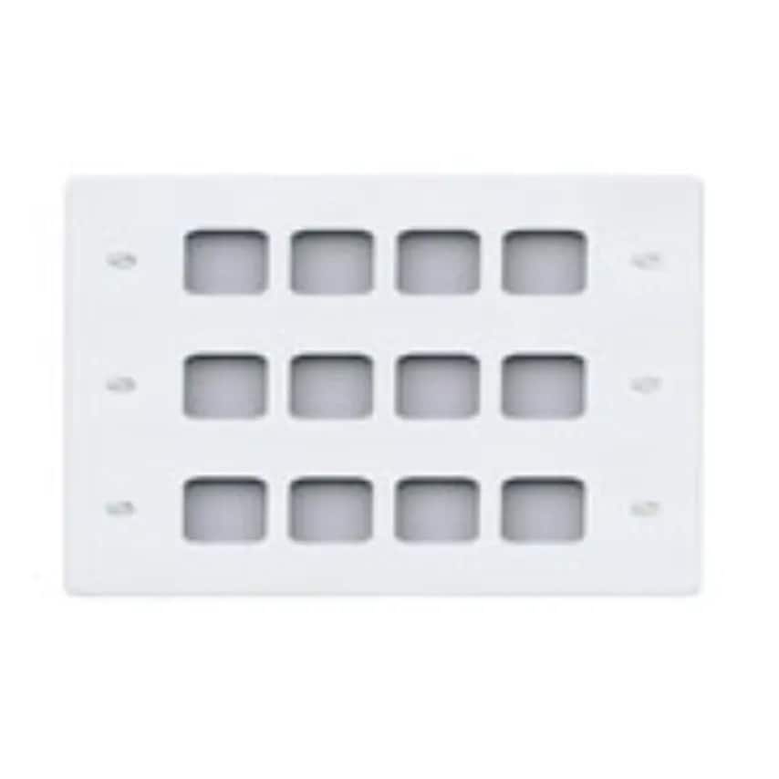 Frontplate 12 Module Mounting Frame 206 x 146mm White