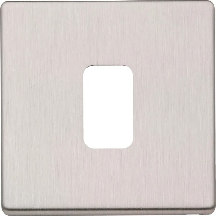 Frontplate 1 Module Brushed Stainless Steel