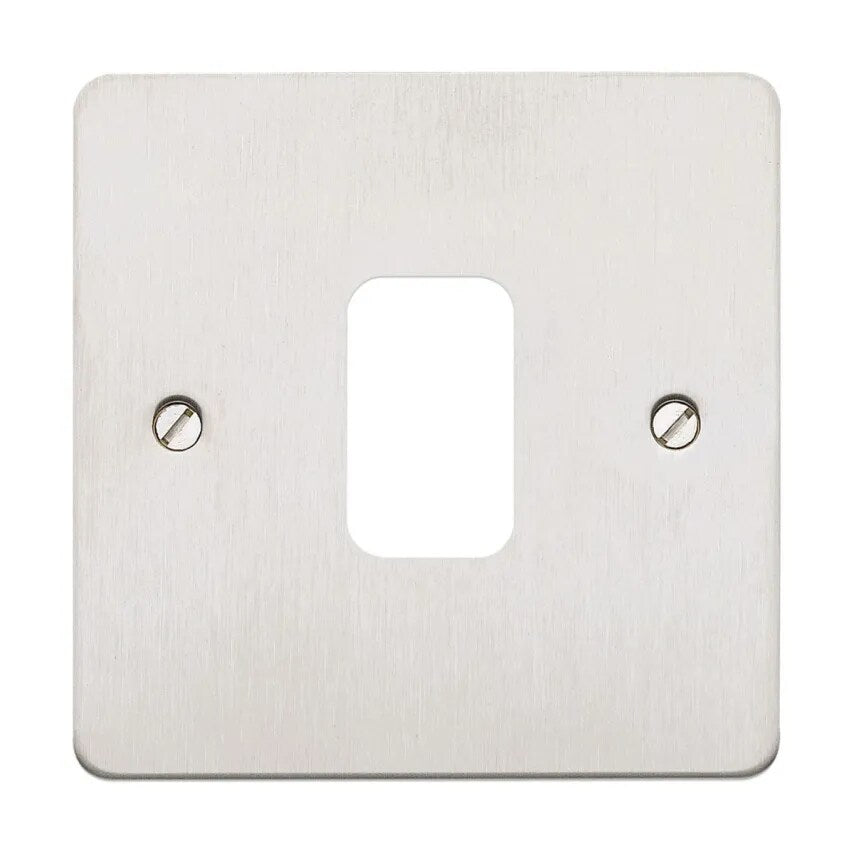 Frontplate 1 Module Mounting Frame 86 x 86mm Brushed SS