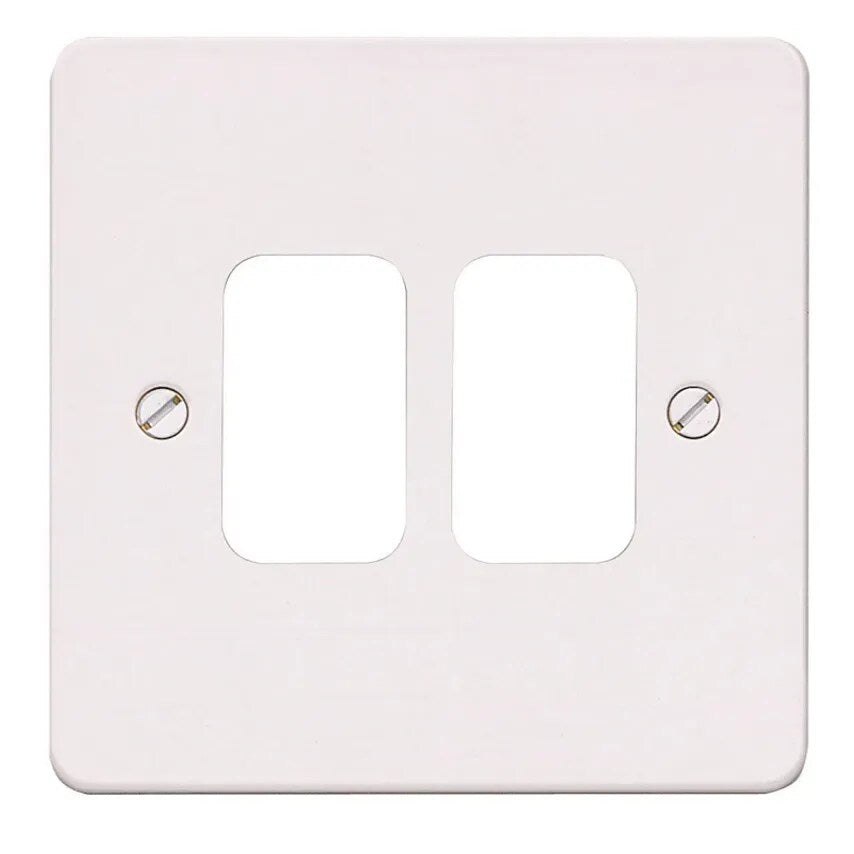 Frontplate 2 Module Mounting Frame 86 x 86mm White
