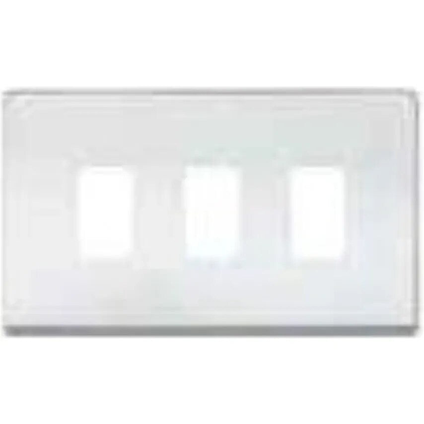 Frontplate 3 Module Lacquered Brushed Stainless Steel